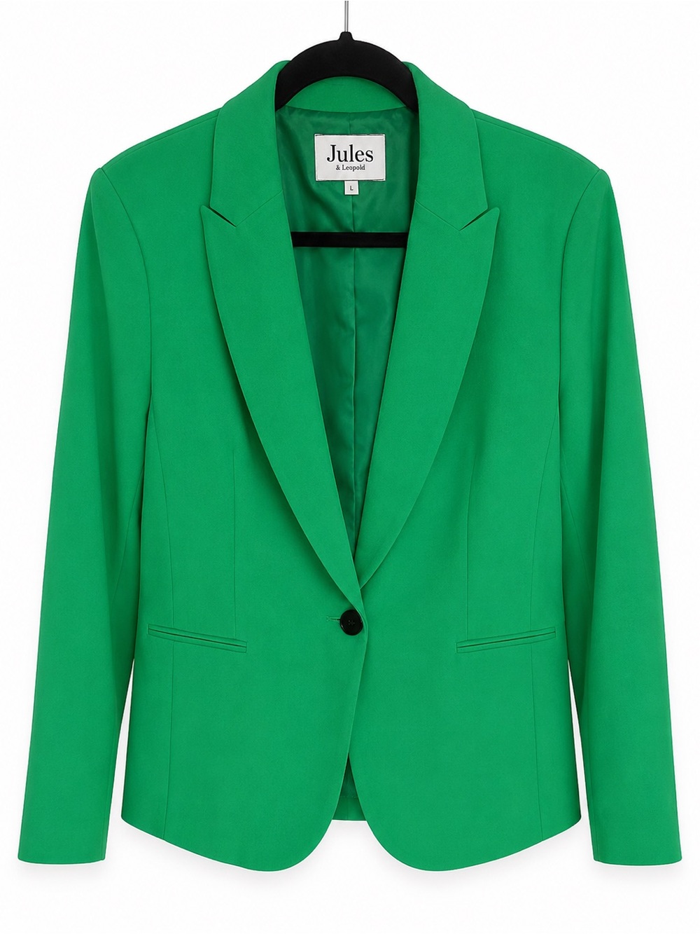 Jules & Leopold Emerald Green Single-Button Blazer